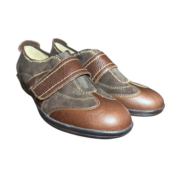 Softspots Aeryn Slip-On Shoes 7.5 Narrow Brown Leather Suede Comfort Casual - Picture 3 of 11